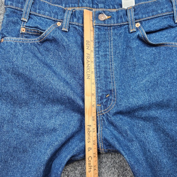 Vintage Levis 517‎ Jeans Mens 36x31 Blue Denim Bootcut Made USA Orange Tab 90s - Picture 11 of 15